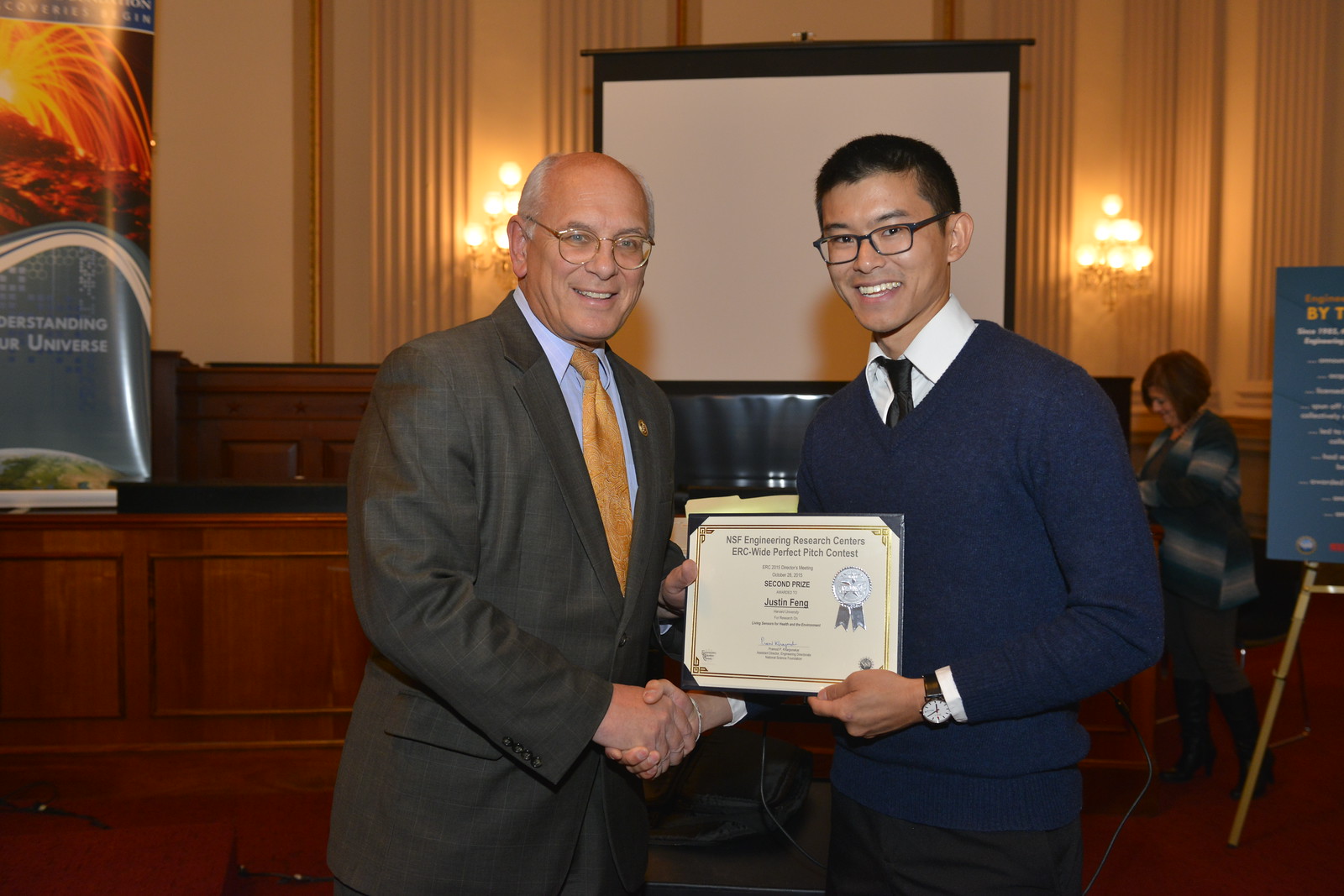 J Feng award P Tonko - Credit: NSF/Sandy Schaeffer