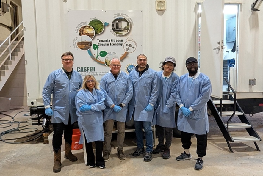 CASFER leadership, students, and Inside Out LLC leadership visit the Center’s testbed at the Lubbock Wastewater Treatment Plant 
