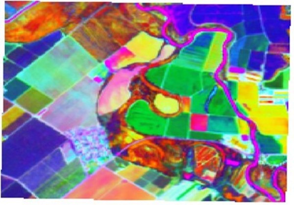 The colors in this data map indicate specific characteristics that help farmers take action to maximize crop productivity