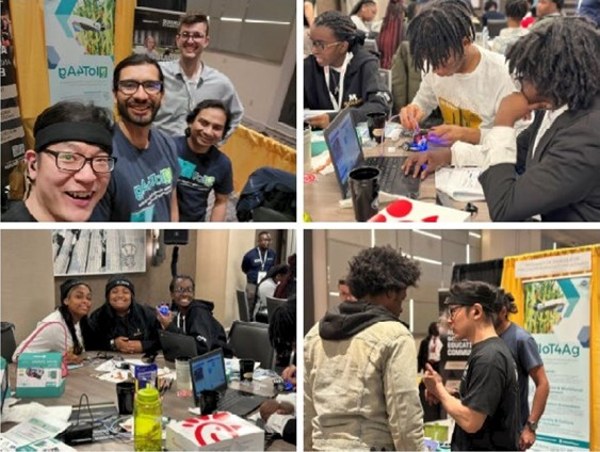 NSF IoT4Ag students exude enthusiasm at the 2024 MANRRS event.