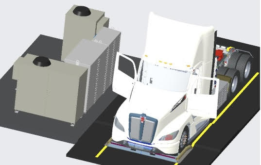 Conceptual diagram of the field deployment of the megawatt charging station.