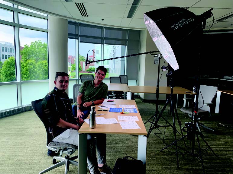 Shown are two of the six pairs of students as they converse about navigating different cultures, part of the PIM called "Successfully Navigating Culture Across Countries."