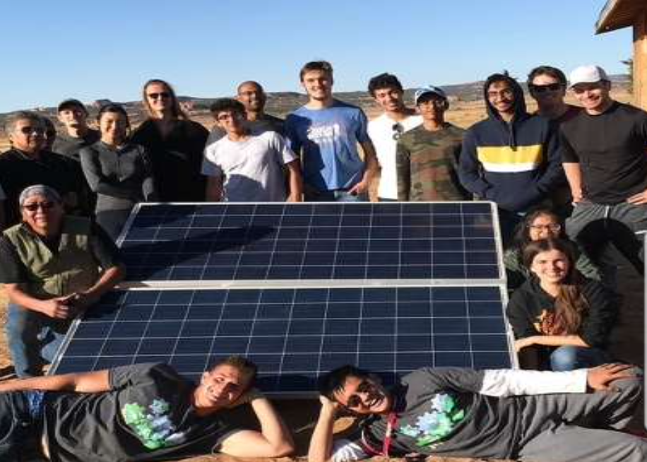 Figure 1: QESST ERC collaborated with the ASU Student Chapter of Engineers Without Borders on the Shonto Solar Project, a solar installation for the Navajo Nation in Northern Arizona.