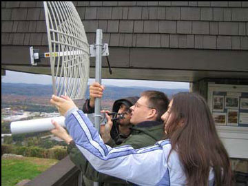 Students at the ERC for Collaborative Adaptive Sensing of the Atmosphere (shown here at the lead institution, UMass-Amherst, have designed, built, and implemented a low-altitude radar testbed for impl