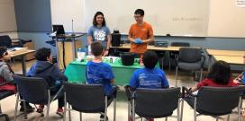 Students presenting at NASCENT’s STEM Fest at the Texas School for the Blind and Visually Impaired. 